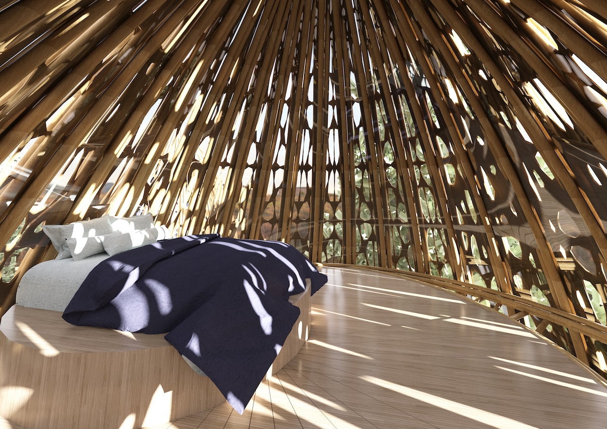 Interior of Basket-Inspired Wellness Center by DeD Studio