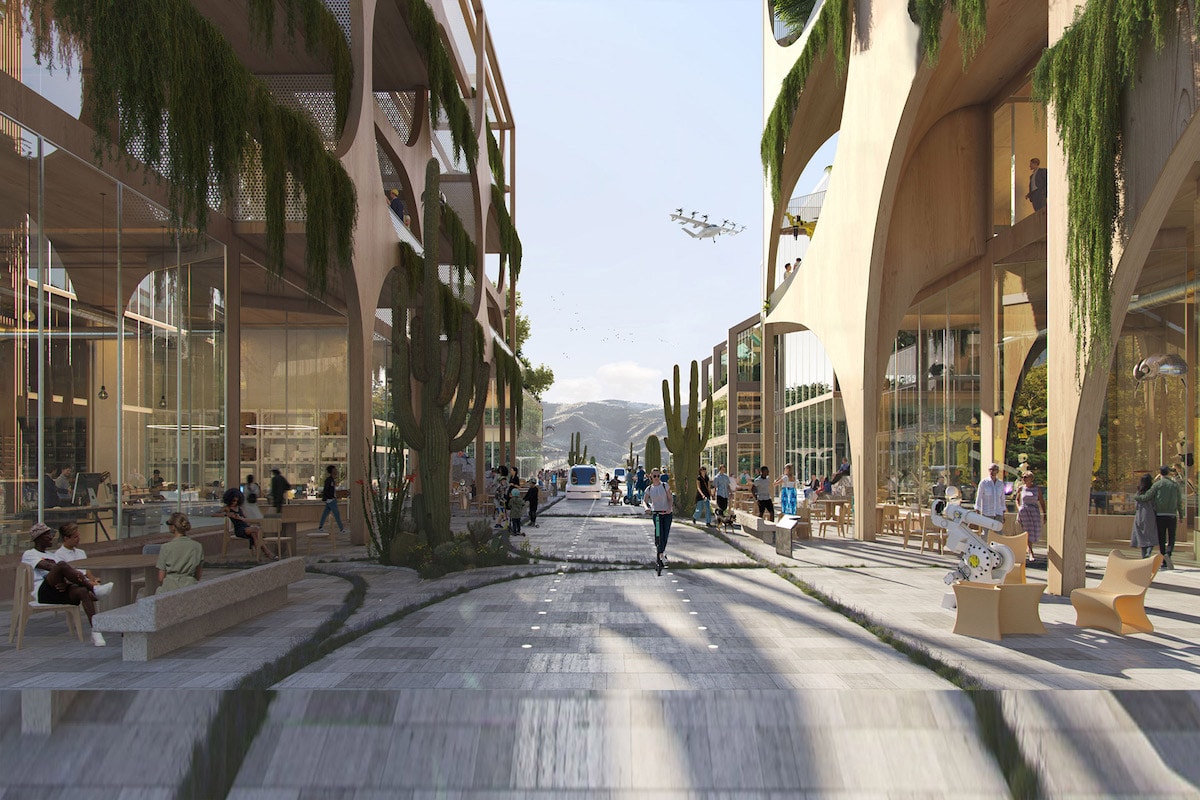 Street View of City of Telosa Designed by Bjarke Ingels Group
