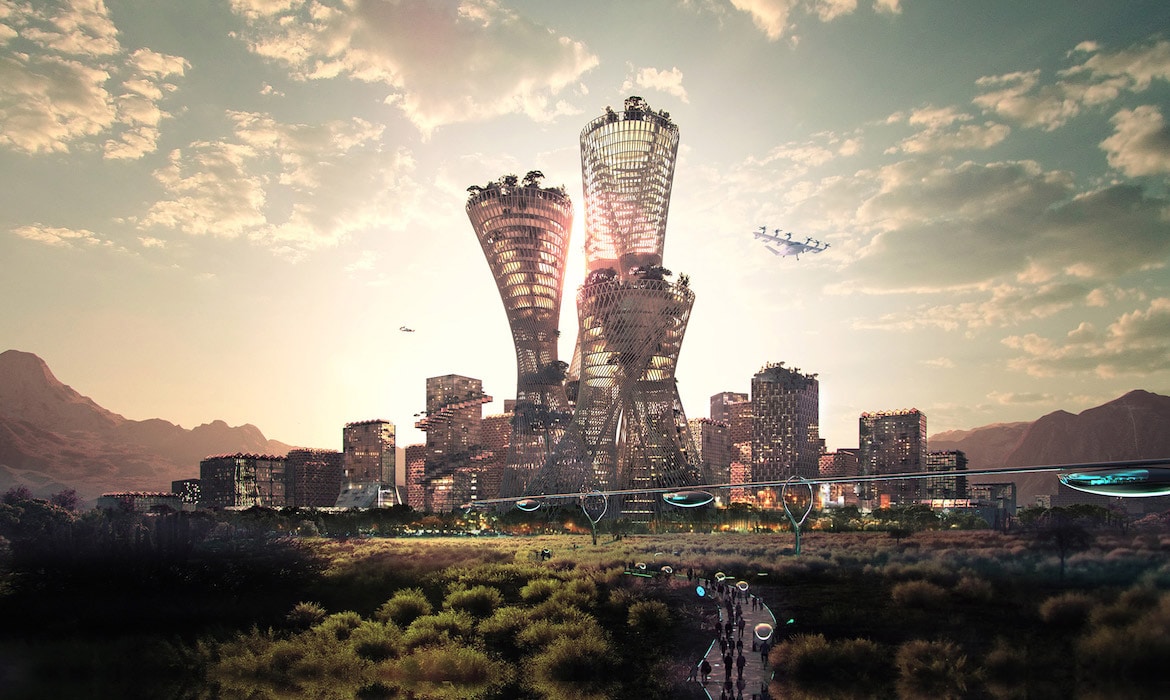 Hero Shot of City of Telosa Designed by Bjarke Ingels Group