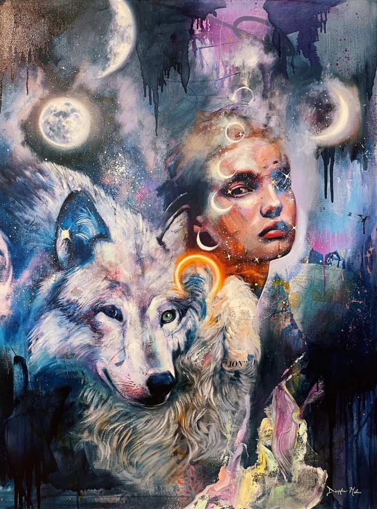 Young Artist Creates Ethereal Abstract Paintings of Women and Animals