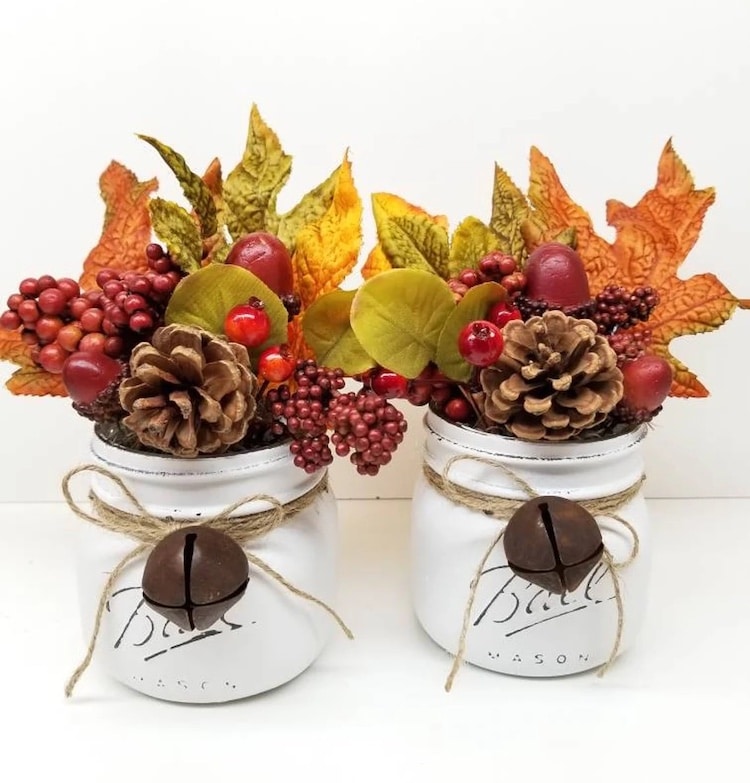 Fall Jar Centerpieces