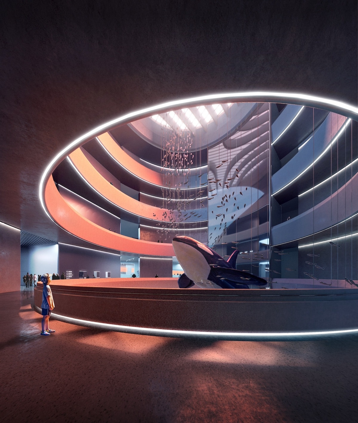 Interior Atrium View of Hainan Science and Technology Museum by MAD Architects