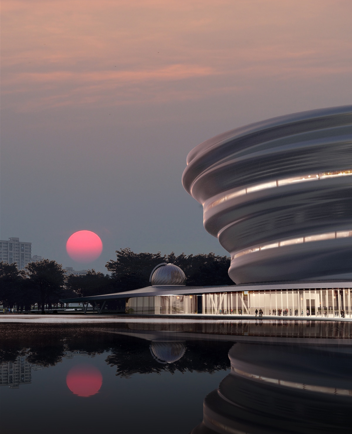 Exterior View of Hainan Science and Technology Museum by MAD Architects