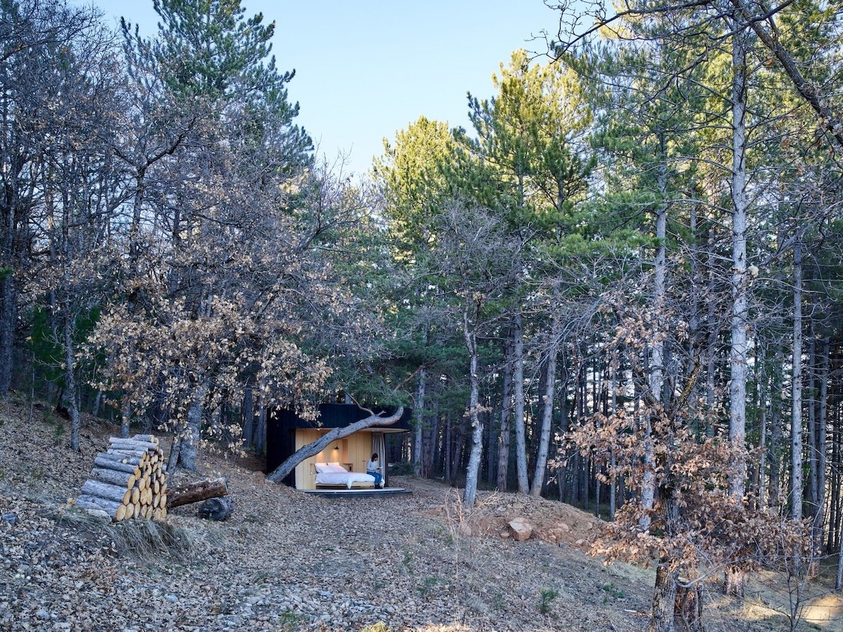 Exterior View of LUMIPOD Cabin by LUMICENE Connects Guests to the Outdoors