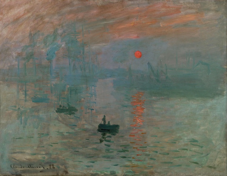 Print, painting of Monet's sunrise
