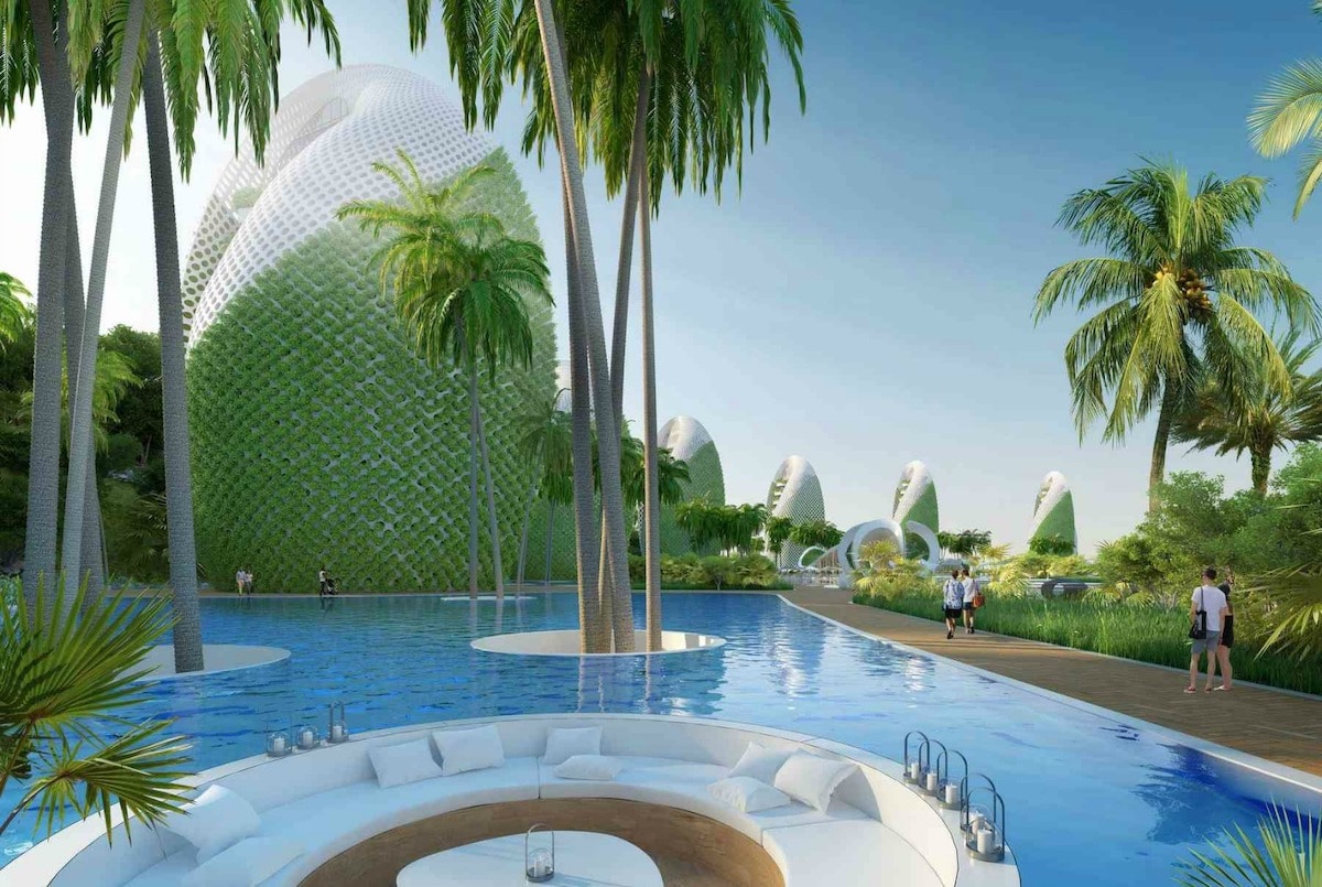 Details of the Nautilus Eco-Resort by Vincent Callebaut Architectures