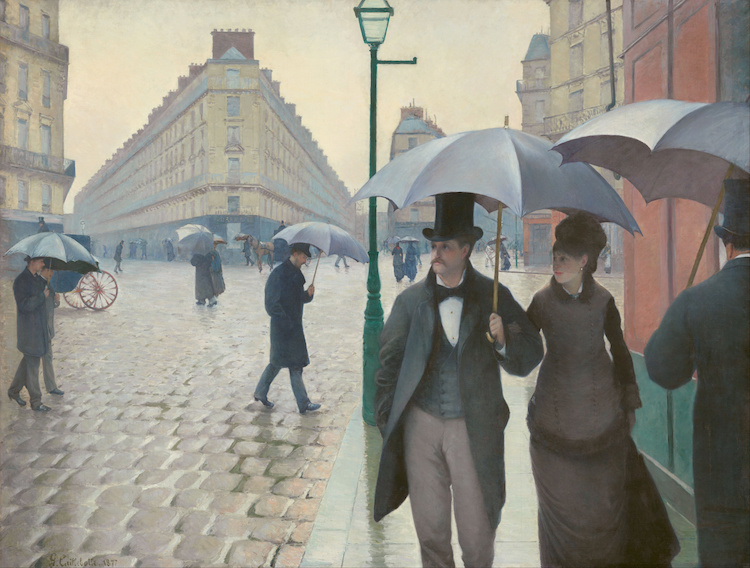 Calle de París, día lluvioso de Gustave Caillebotte