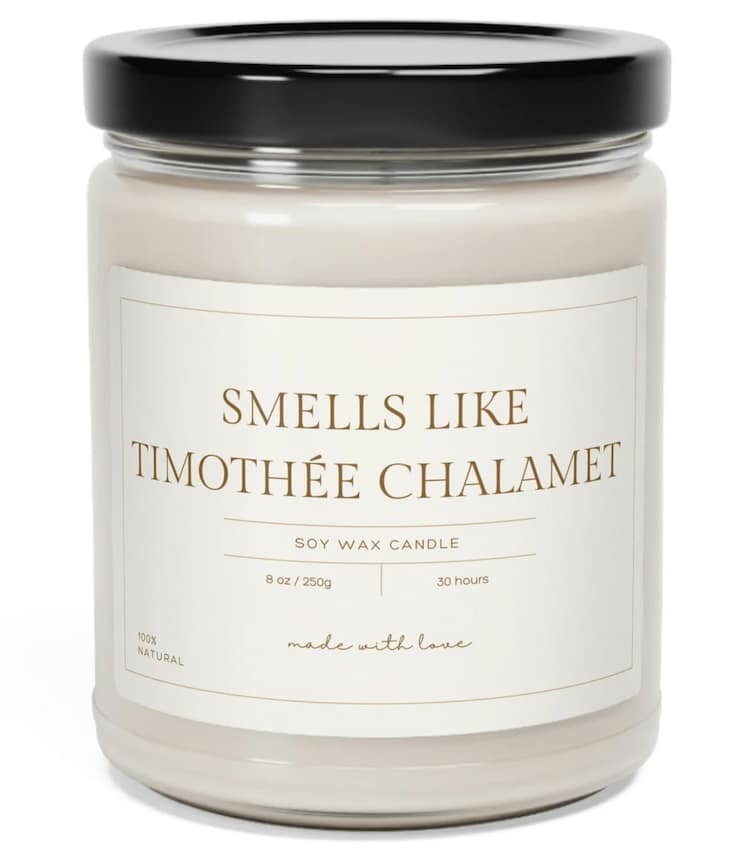 Quirky candle - Smells Like Timothée Chalamet