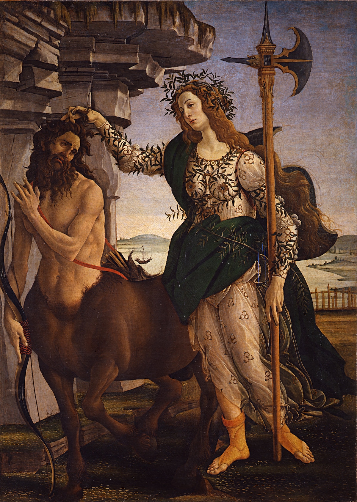 Pallas and the Centaur Painting by Sandro Botticelli