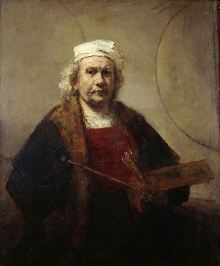 Rembrandt Self Portrait With Two Circles
