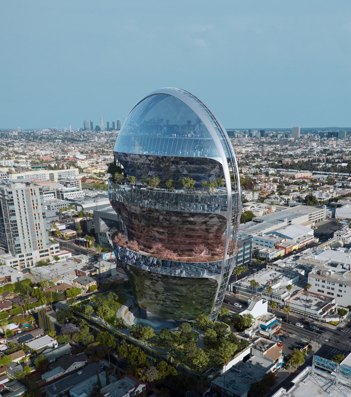 Rendering of "The Star" described as the City of the Future by MAD Architects