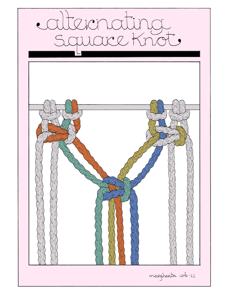 How to Make an Alternating Square Knot Macrame