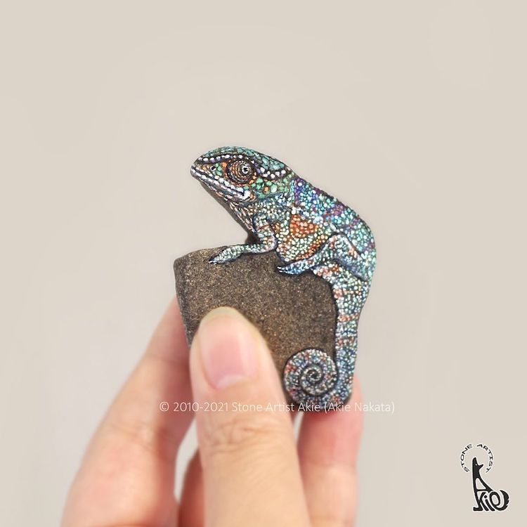 Animal Stone Painting by Akie Nakata