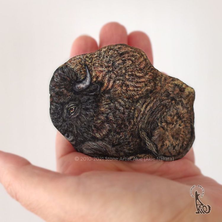 Animal Stone Painting by Akie Nakata