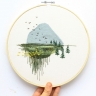 Artist Captures Beautiful Colorado Landscapes in Abstract Embroidery