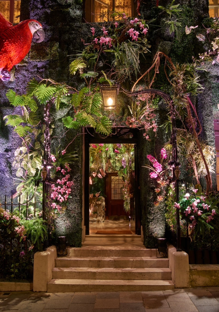 A Tropical Rainforest Lines the Façade of Annabel’s in London