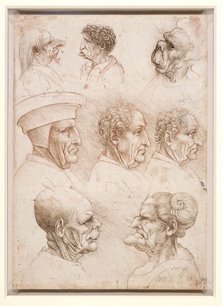 Caricatures by Leonardo da Vinci