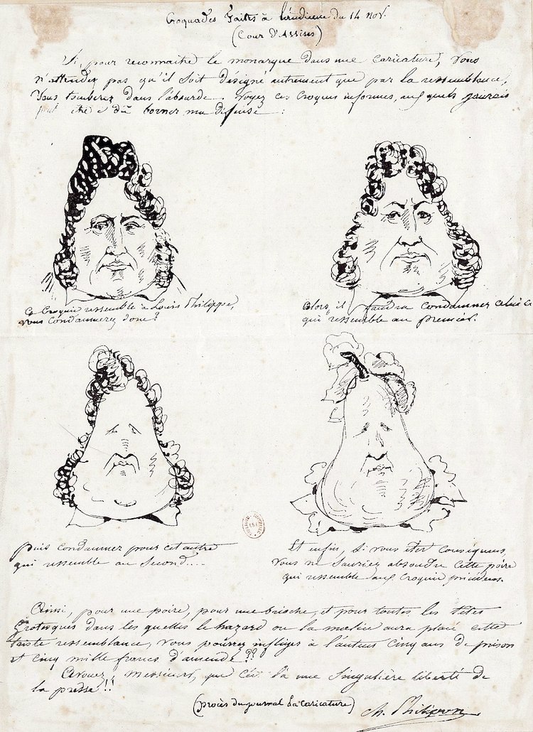 King Louis Philippe I turning into a pear. 1831 French political cartoon. :  r/europe