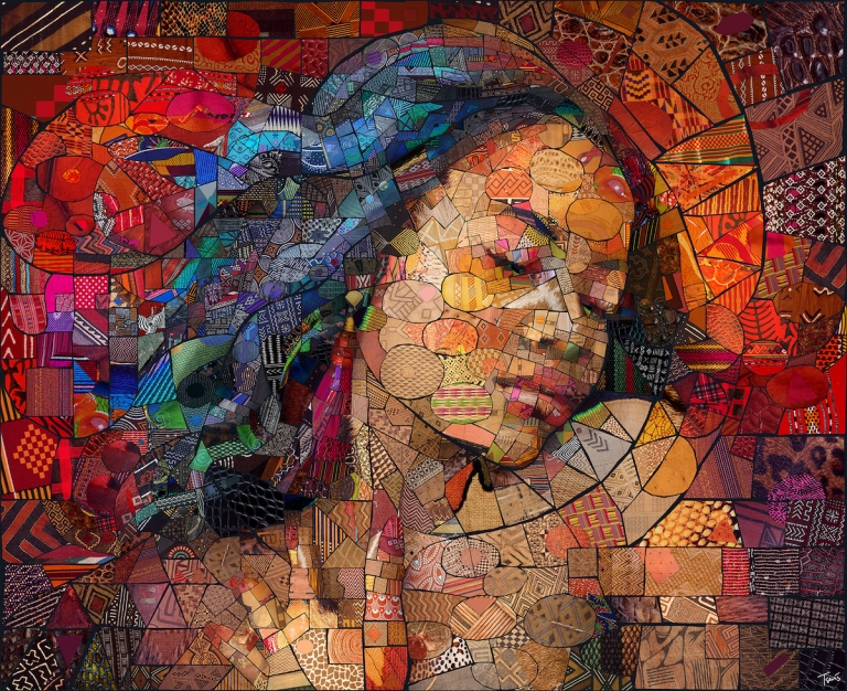 This Stunning Series of Mosaic Portraits is Inspired by African Culture