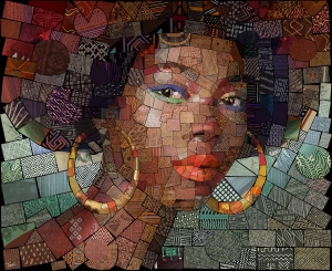 This Stunning Series of Mosaic Portraits is Inspired by African Culture