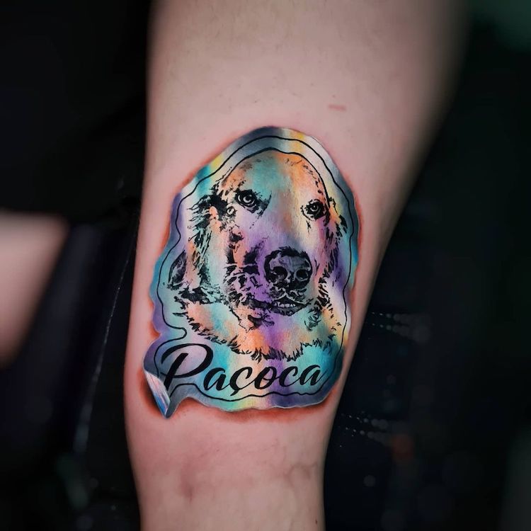 Holographic Sticker Tattoo by Clayton Davis