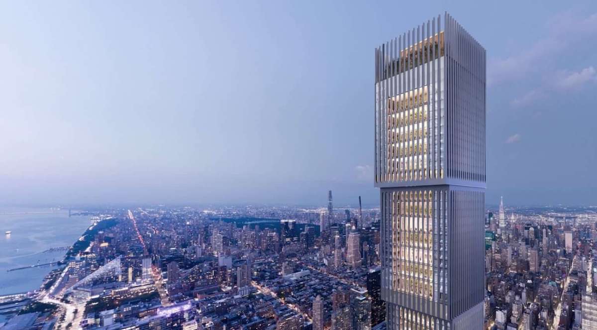 Exterior Shot of David Adjaye's Inverted NYC Skyscraper