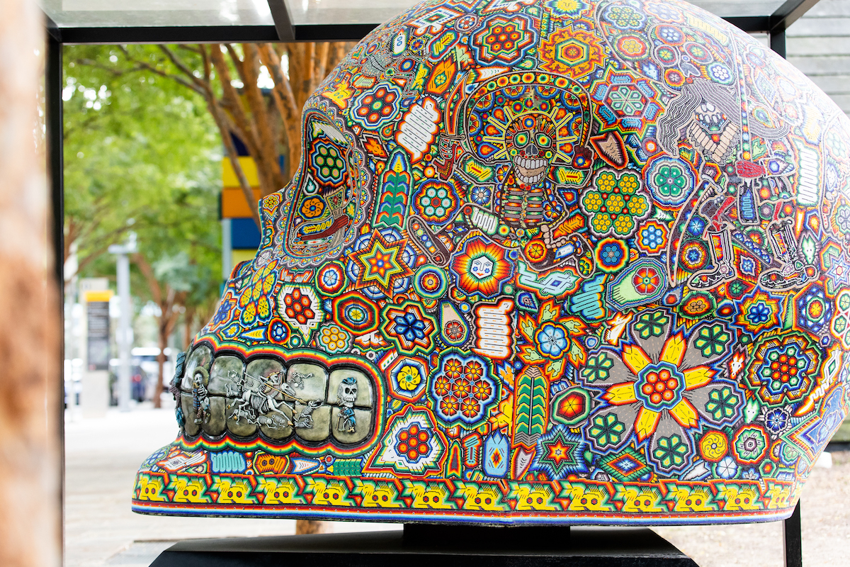 Giant Painted Skulls Line Houston's Discovery Green for Day of the Dead