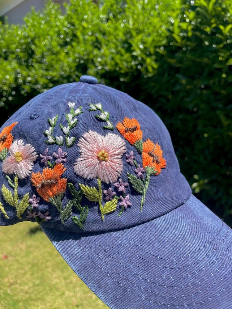 DIY Embroidered Hats