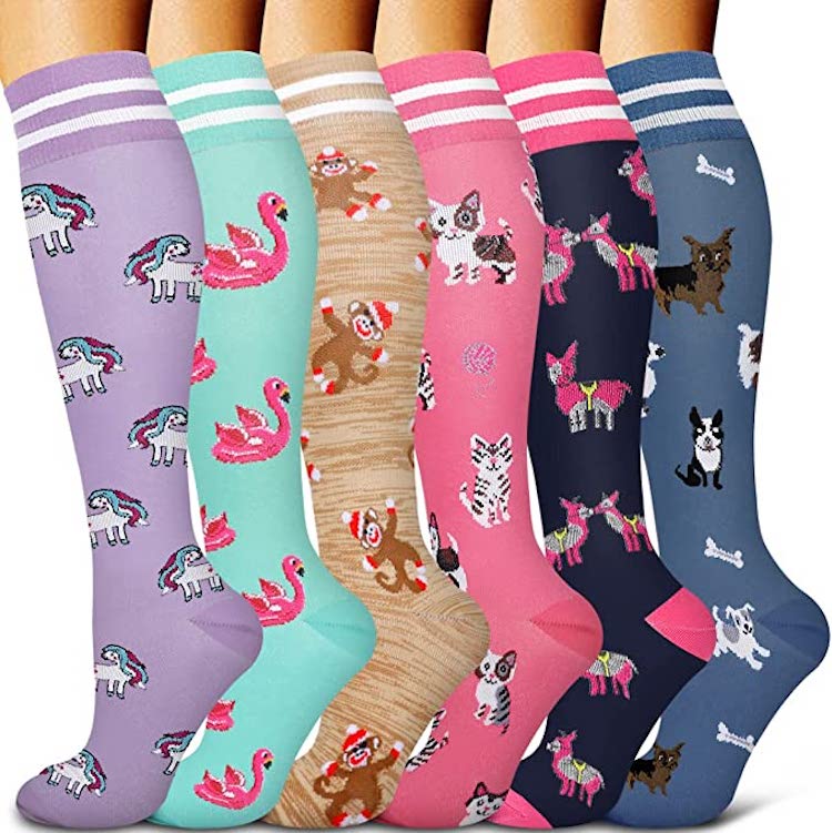 Colorful Compression Socks for Women
