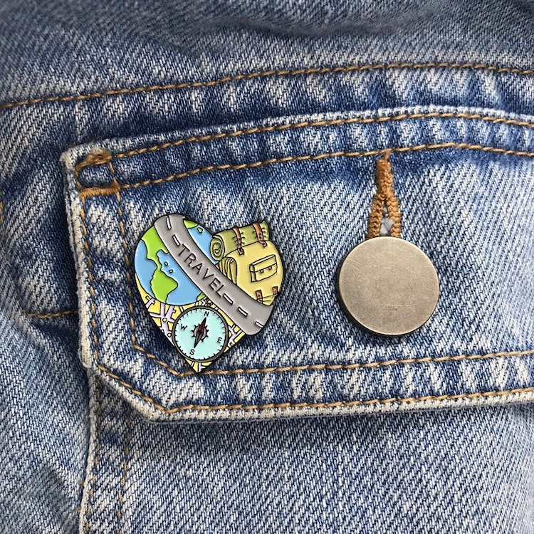 Travel Lovers Enamel Pin