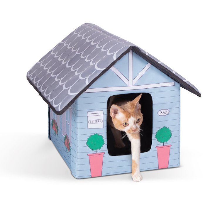 2 Tier Rainproof Wooden Cat House