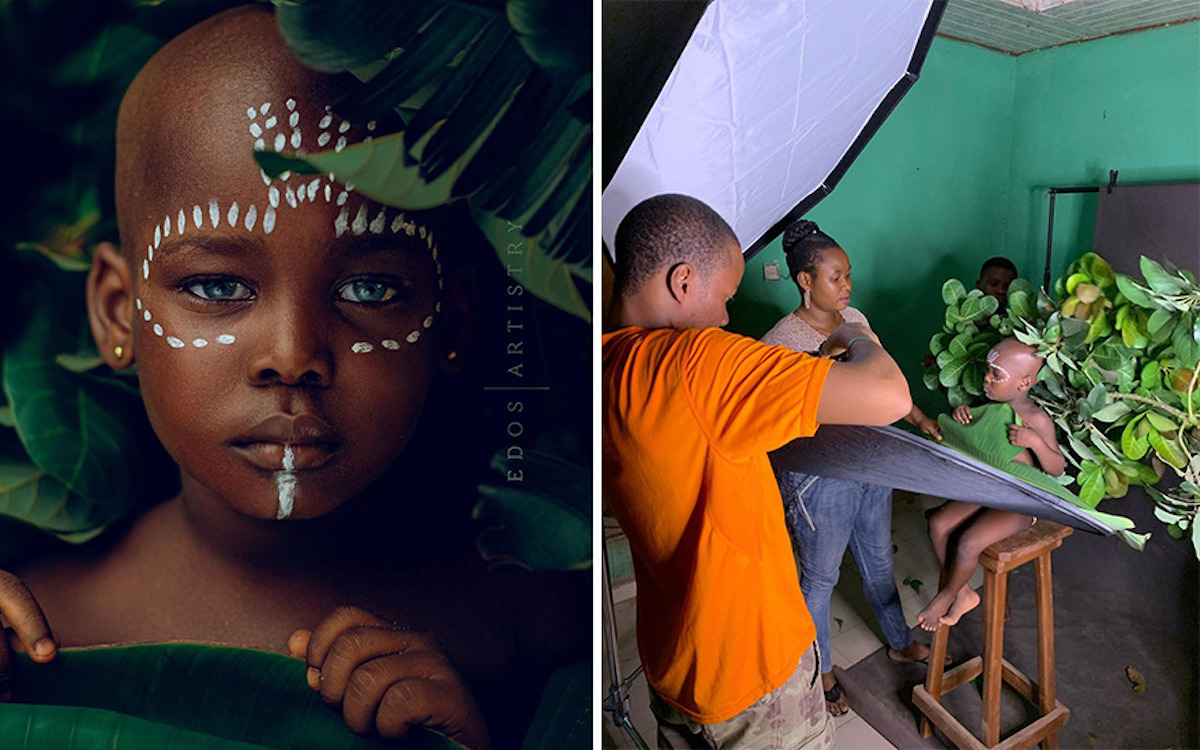 Girl Having Photo Taken; Behind the Scenes of Photograph