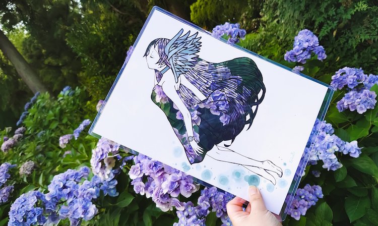 Japanese Papercutting Artist Takes Photos Of Her Paper Cut Art In Nature