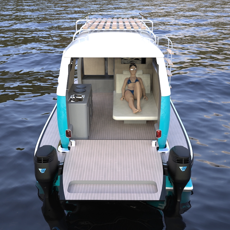 VW Bus Pontoon Boat by Lazzarini Design