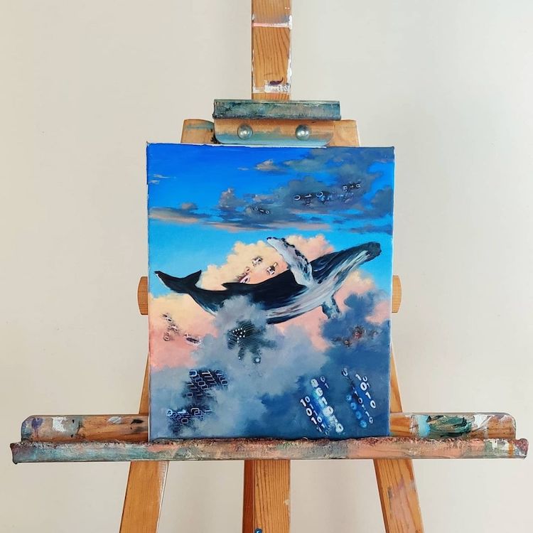 Whale Paintings by Marina Kusraeva