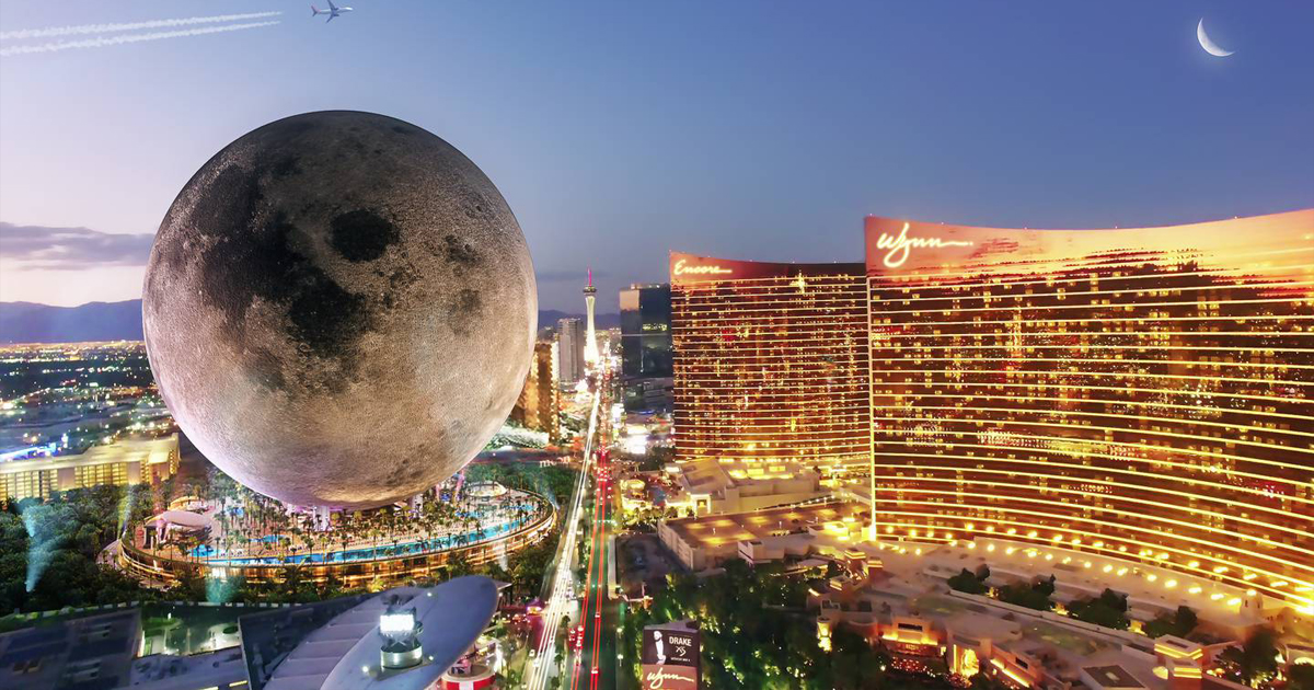 This Proposal Imagines a Massive Moon Touching Down in Las Vegas