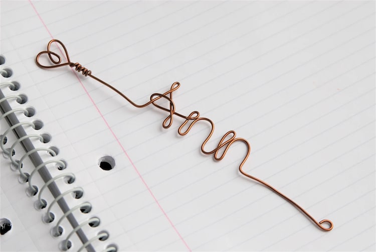 Personalized Wire Name Bookmark