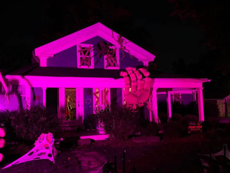 Skeleton Halloween House by Alan Perkins