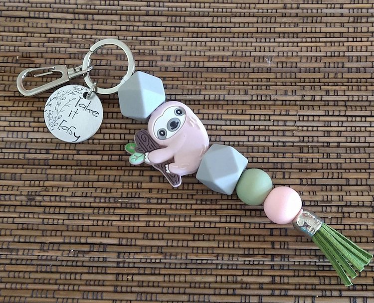 Sloth Silicone Key Ring