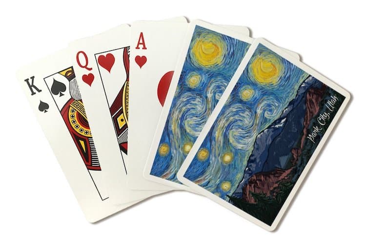 starry night playing cards