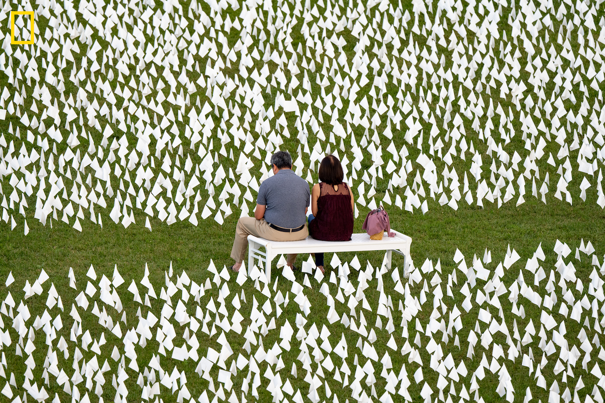 Stephen Wilkes at the In America Covid Memorial at the National Mall