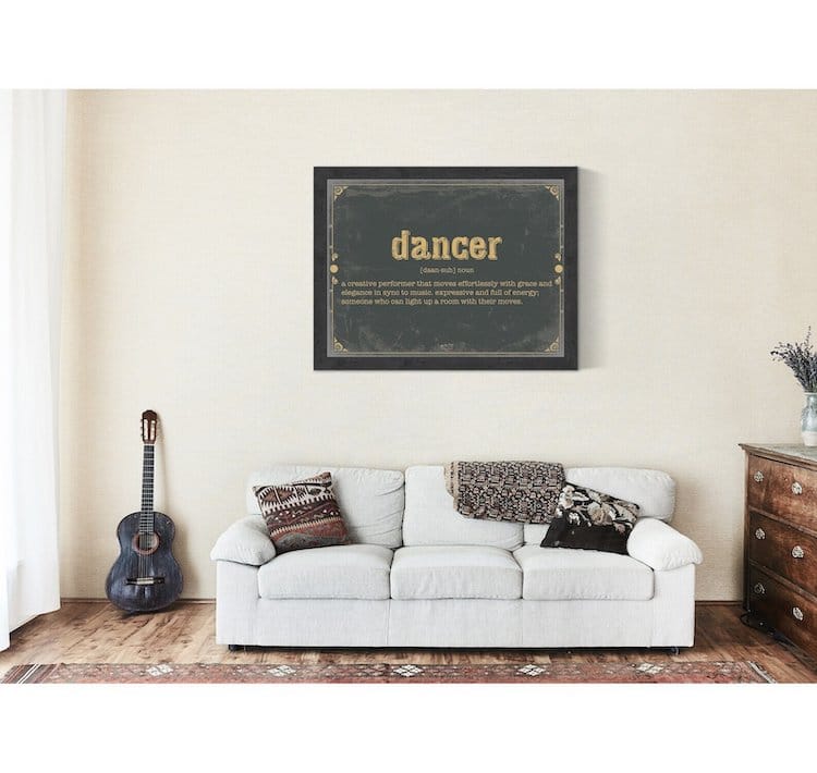Dancer Word Definition Wall Art