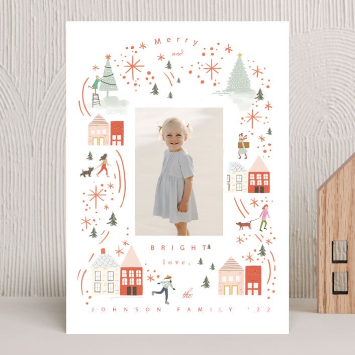 Snow Village Holiday Card