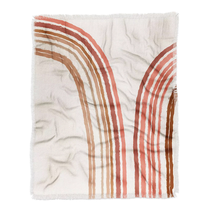 Iveta Abolina Mid-Century Line Art Woven Blanket