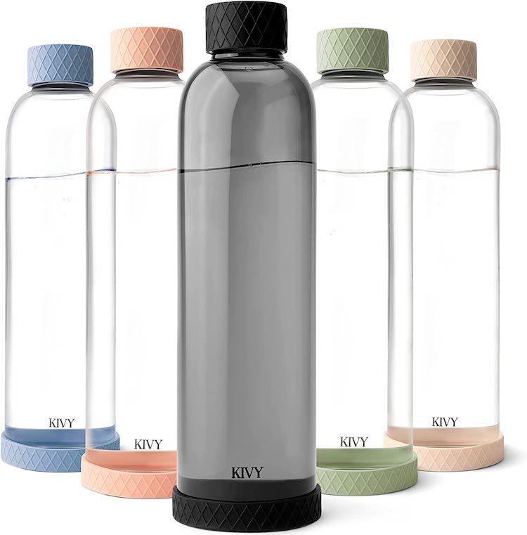 Glass Water Bottle with Silicone