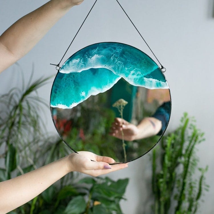 Roslynka Resin Ocean Mirror Art