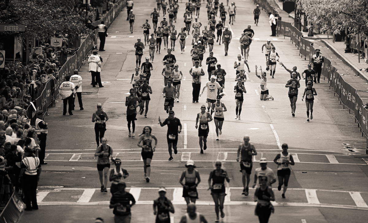 Ben Garvin Photos de la ligne d'arrivée du marathon de Boston 2021