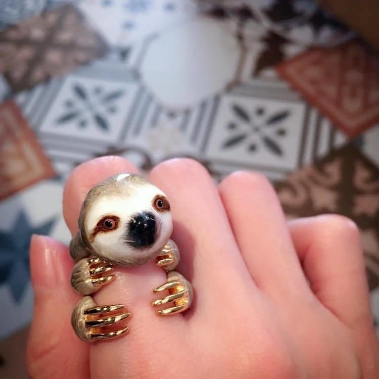 Adjustable Sloth Ring