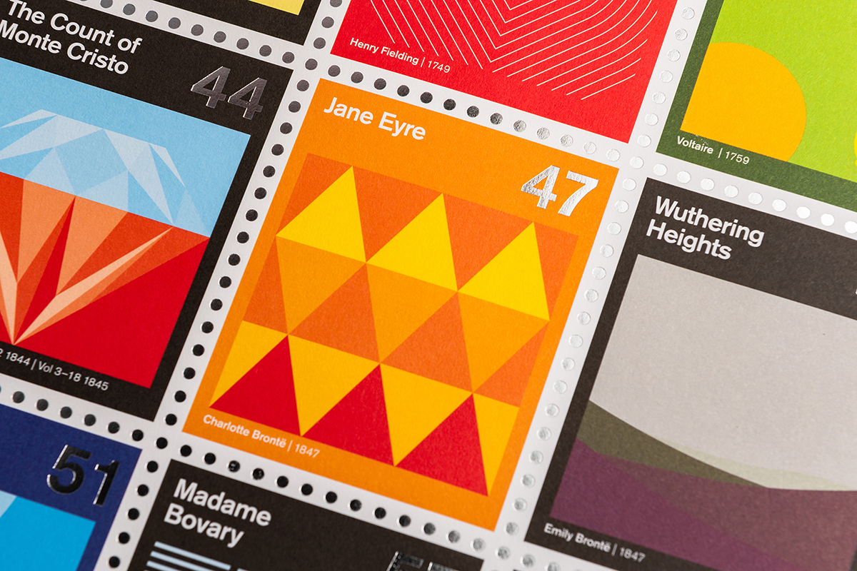 Books Imagined as Stamps by Dorothy