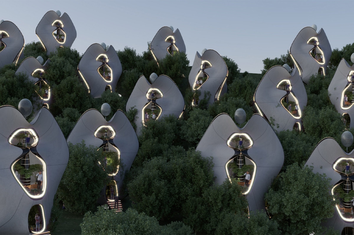 Architects Propose Modular Steel Houses Featuring 3D-Printed Exoskeletons